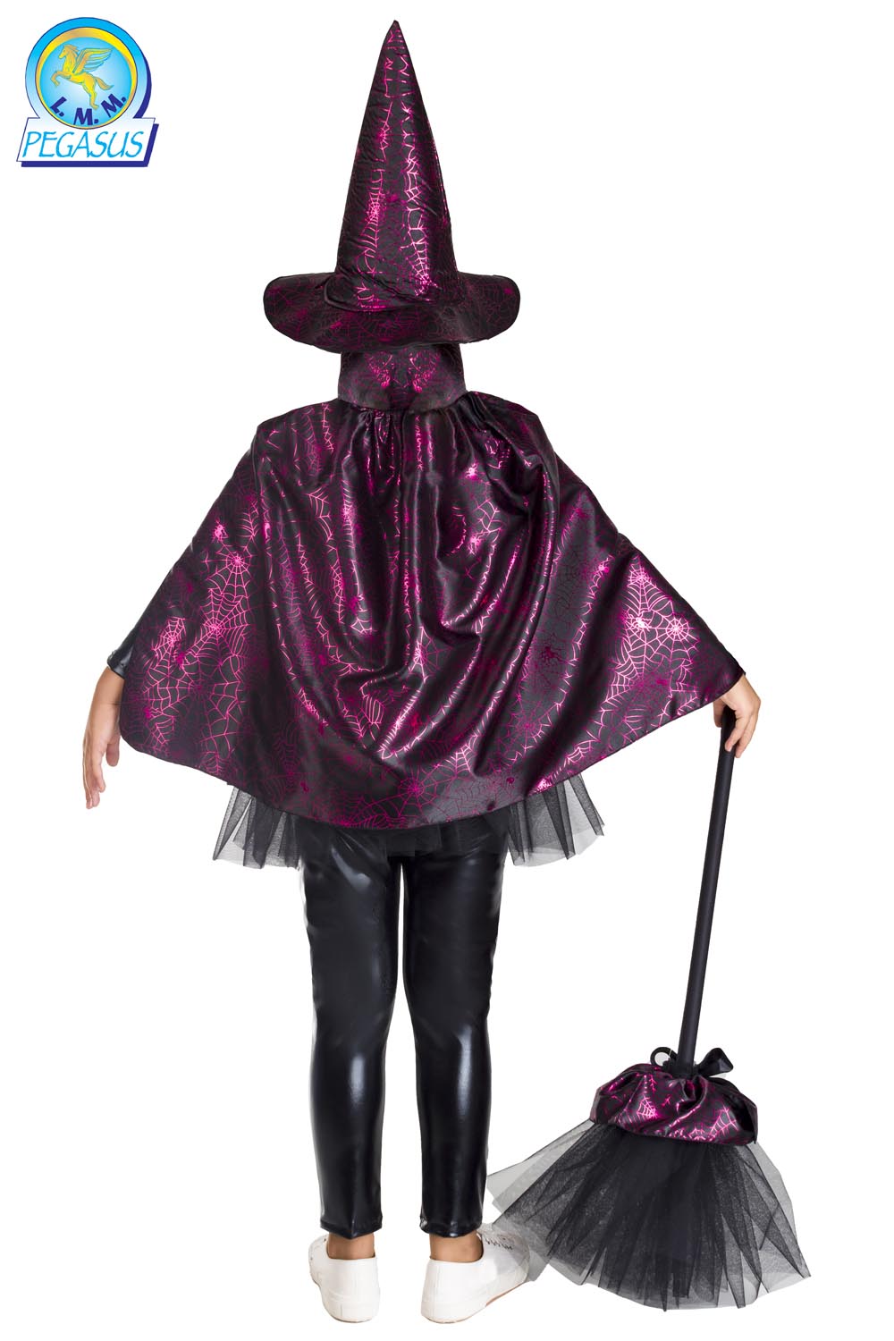 CAPPELLO+MANTELLO STREGA FUXIA